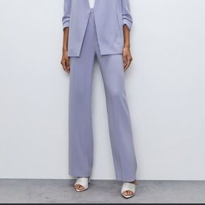 ARITZIA Babaton Serif Lilac High Rise Wide Leg  Pull On Trousers Size Med TALL
